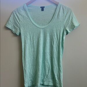 J. Crew Green Fitted Short Sleeve T-Shirt